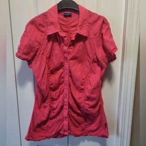 KUHL Size XL Pink Button-up Top